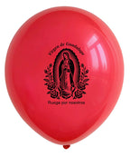 Virgen de Guadalupe  Ballons Set of 60 Pcs Green White and red