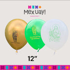 San Judas Tadeo Balloons Set, 60 pcs 12 Inch Green, White and Gold